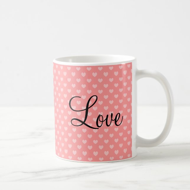 Café Caneca do amor de Personalizable com teste padrão (Direita)
