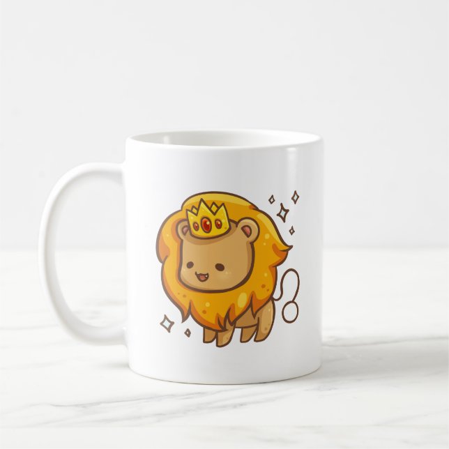 Café Caneca do animal do zodíaco de Leo (Esquerda)