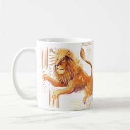 Café Caneca do aniversário da Aquarela do zodíaco de