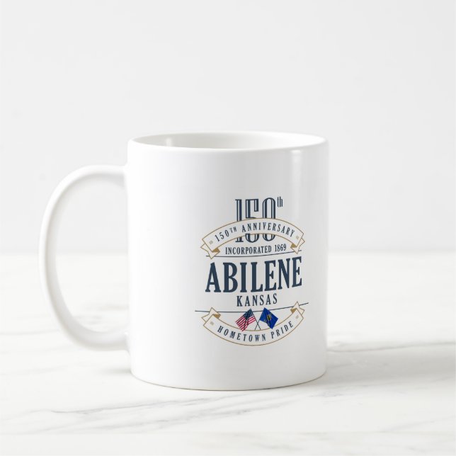 Café Caneca do aniversário de Abilene, Kansas 150th (Esquerda)