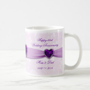 Café Caneca do aniversário de casamento do damasco 3á