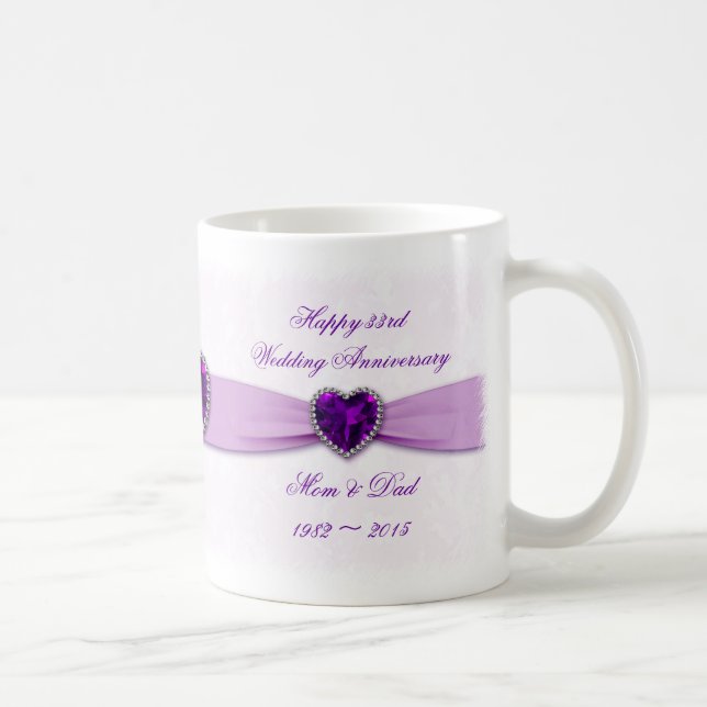 Café Caneca do aniversário de casamento do damasco 3á (Direita)