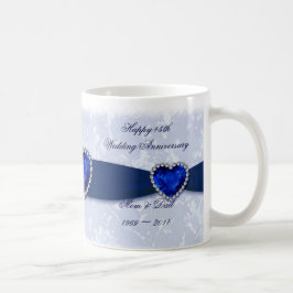 Café Caneca do aniversário de casamento do damasco 45th