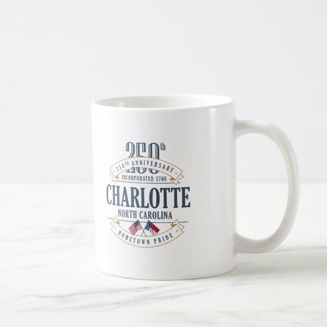 Café Caneca do aniversário de Charlotte, North Carolina (Direita)