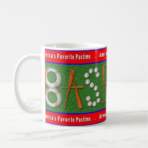 Café Caneca do basebol - o passatempo favorito de