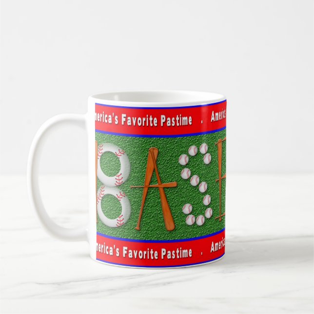 Café Caneca do basebol - o passatempo favorito de (Esquerda)