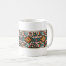 Café Caneca do bordado da flor de Vyshyvanka do