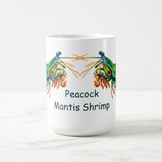 Café Caneca do camarão de louva-a-deus do pavão
