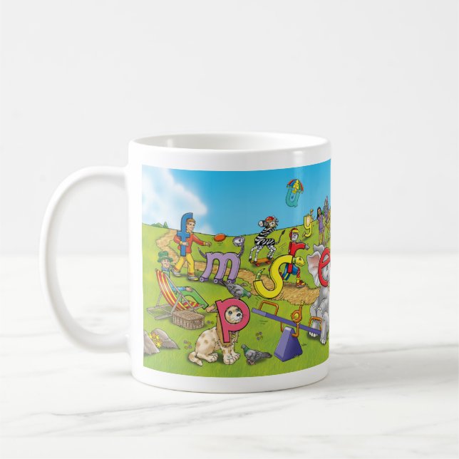 Café Caneca do campo de jogos de Letterland | (Esquerda)