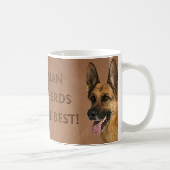 Café Caneca do cão de german shepherd (Direita)