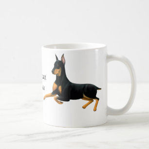 Café Caneca do cão de Pincher do Doberman