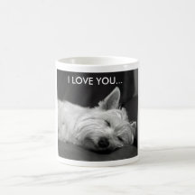 Caneca do cão de Westie - EU TE AMO…