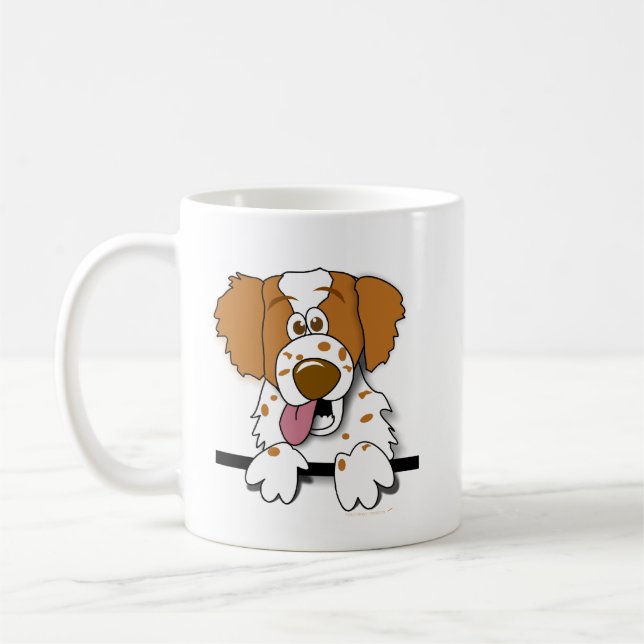 Café Caneca do cão dos desenhos animados do Spaniel de (Esquerda)