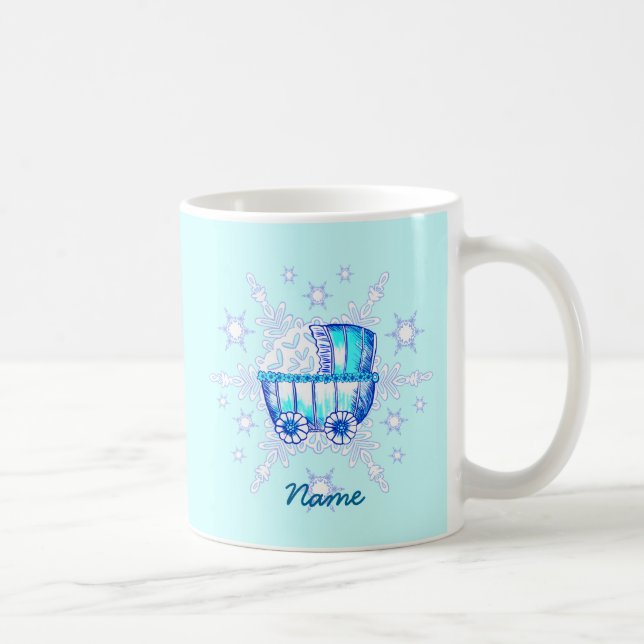 Café Caneca do carrinho de bebê azul (Direita)