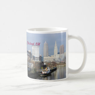 Café Caneca do centro da opinião de Cleveland, rio do
