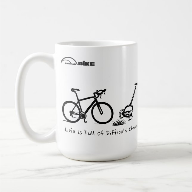 Café Caneca do ciclismo - a vida é cheio de escolhas (Esquerda)