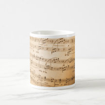 Caneca do clássico da folha de música