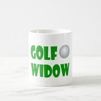 Café caneca do clássico da viúva de golfe