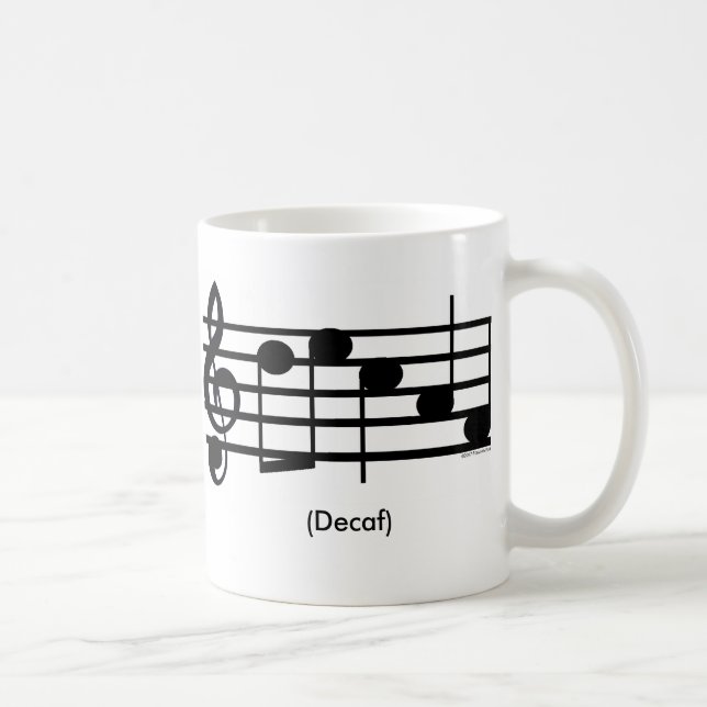 Café Caneca do Clef de triplo do "Decaf" (Direita)