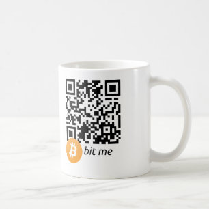 Café Caneca do código da carteira QR de Bitcoin