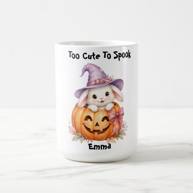 Café Caneca do Coelho de Halloween Fofo com Abóbora e N (Centro)