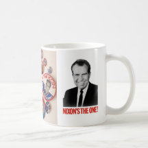 Caneca do coletor do botão de Richard Nixon