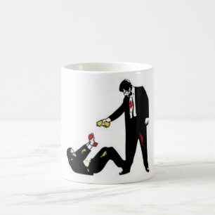 Café Caneca do combate dos desenhos animados de