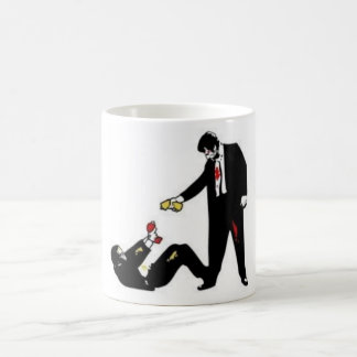 Café Caneca do combate dos desenhos animados de