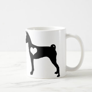 Café Caneca do coração de Basenji