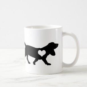Café Caneca do coração de Basset Hound