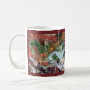 Café Caneca do coração dos grafites com citações de