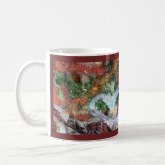 Café Caneca do coração dos grafites com citações de