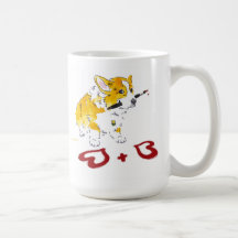 Caneca do Corgi de 2 corações