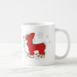Café Caneca do Corgi dos feriados de inverno