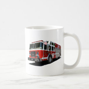 Café Caneca do costume do carro de bombeiros