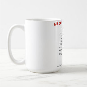 Café Caneca do Custo de Vida Recibo Engraçado Paris Cus