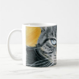 Café Caneca do desenho do gato de Zoe do Fim-acima
