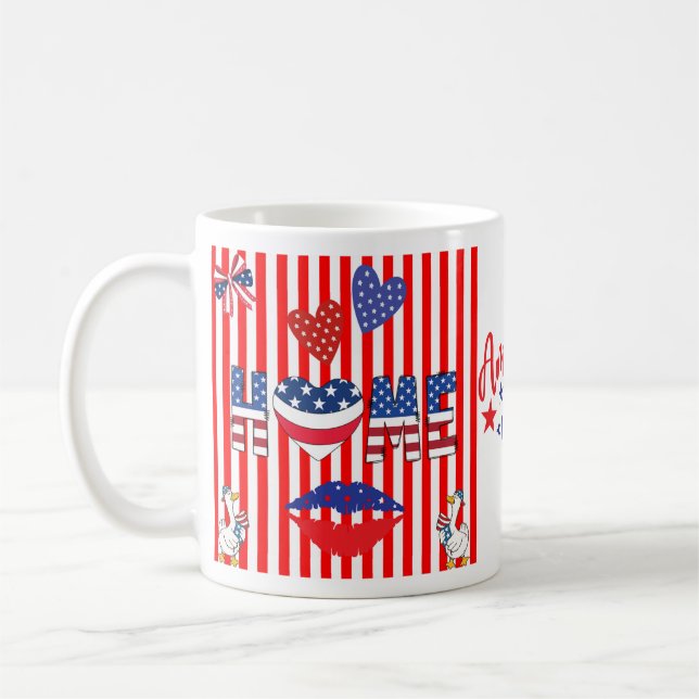 Café Caneca do Dia 4 de Julho dizendo América Vc's (Esquerda)