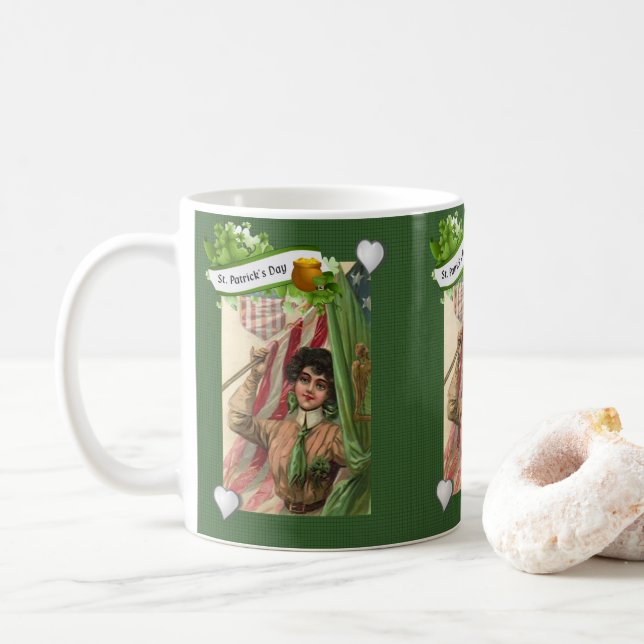 Café Caneca do Dia de São Patrício (Com Donut)