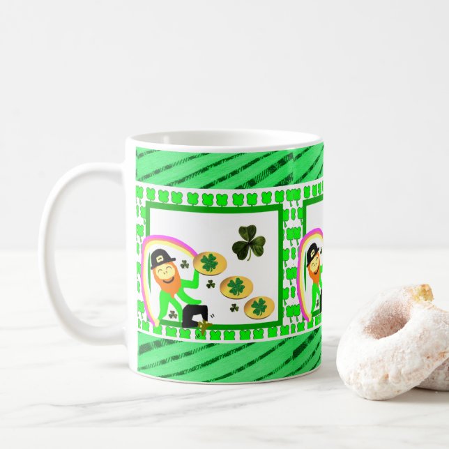 Café Caneca do Dia de São Patrício (Com Donut)