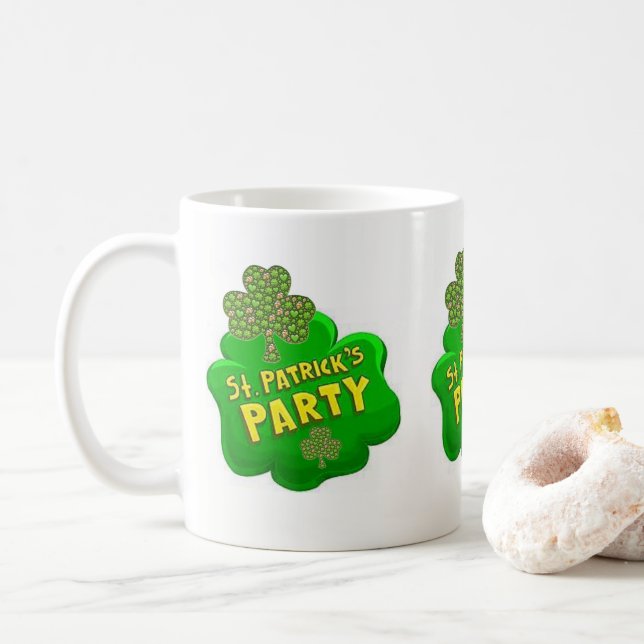 Café Caneca do Dia de São Patrício (Com Donut)