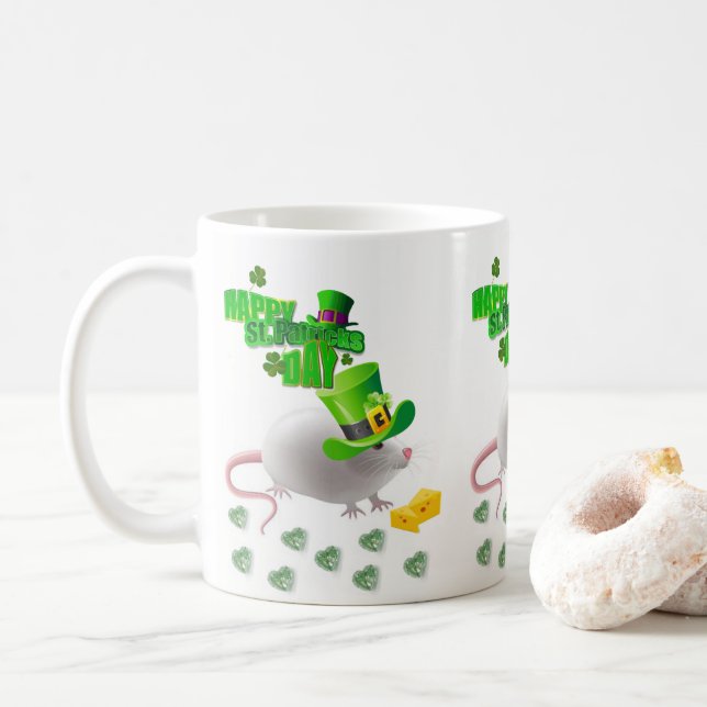 Café Caneca do Dia de São Patrício (Com Donut)