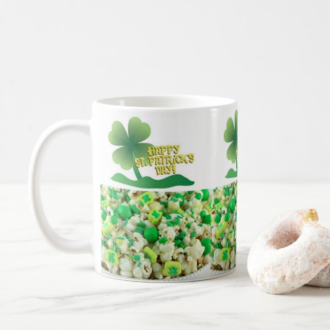 Café Caneca do Dia de São Patrício (Com Donut)