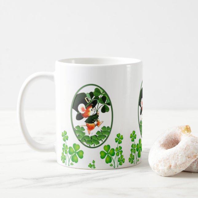 Café Caneca do Dia de São Patrício (Com Donut)