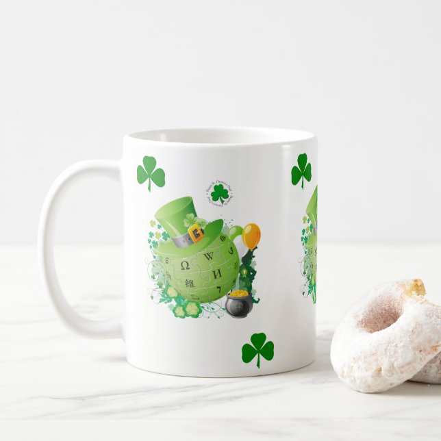 Café Caneca do Dia de São Patrício (Com Donut)