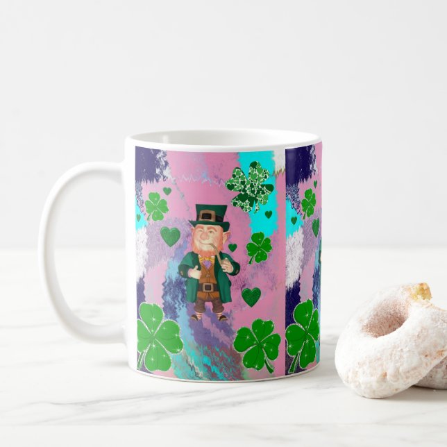 Café Caneca do Dia de São Patrício (Com Donut)