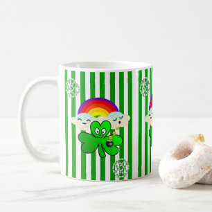 Café Caneca do Dia de São Patrício Trevo