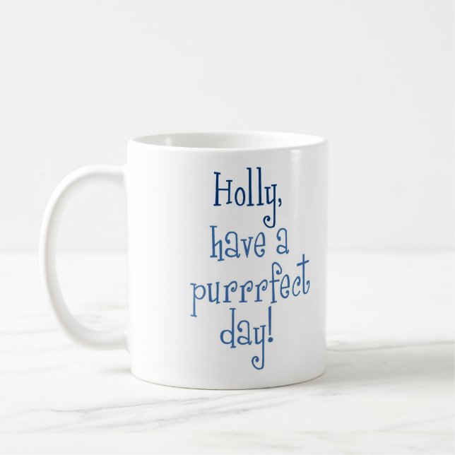 Café Caneca do dia do azevinho de Purrrfect (Esquerda)