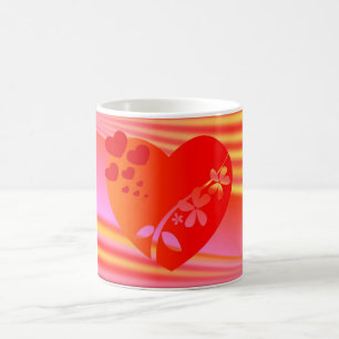 Café Caneca do dia dos namorados coração de amor
