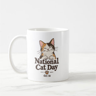 Café Caneca do Dia Nacional do Gato 16 de Outubro Prese